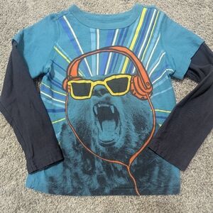 Tea Collection Bear Graphic Long Sleeve Tee